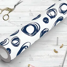 ArtzFolio White and Blue Printed Peel & Stick Wallpaper-5