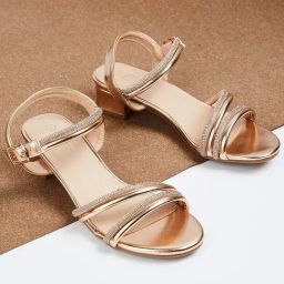 Fame Forever by Lifestyle Girls Gold Ankle Strap Sandals-image-45