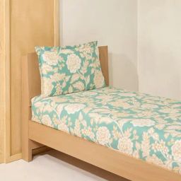 Westside Home Green Foliage Single Bed Flat Sheet and Pillowcase Set-image-34
