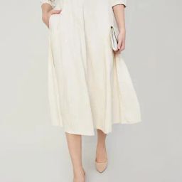 Code by Lifestyle Beige A-Line Skirt-image-99