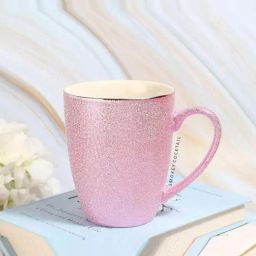 Smokey Cocktail Baby Pink Ceramic Glitter Coffee Mug (350ml)-image-69