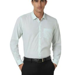 Peter England Green Cotton Regular Fit Shirt-picture-13