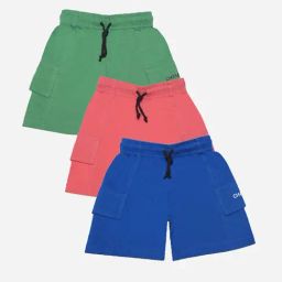 Dollar Boys Assorted Solid Bermuda (Pack Of 3)-image-62