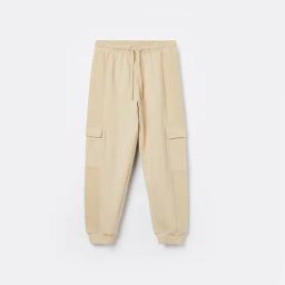 FAME FOREVER Boys Beige Cotton Track Pants-image-6