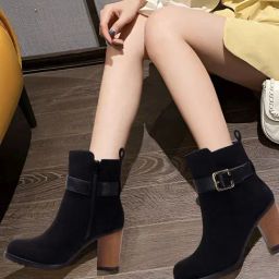 Elle Women's Black Casual Booties-image-26