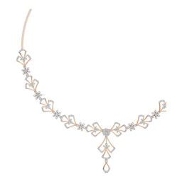 Joyalukkas 18k (750) Purity Rose Gold Ethnic Blossom Diamond Necklace-image-65