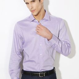 Van Heusen Men Mauve Slim Fit Formal Shirt-image-88