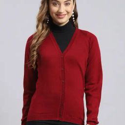 Monte Carlo Maroon Wool Cardigan-picture-29