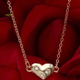 Accessorize London Gold-Plated Heart Necklace-image-44