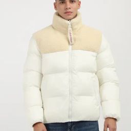 Calvin Klein Ivory Regular Fit Quilted Jacket-14