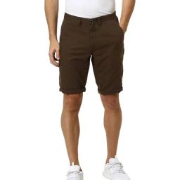 celio celio* Dark Brown Slim Fit Bermuda Shorts-picture-18