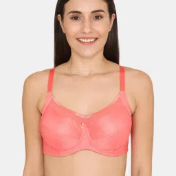 Zivame Peach Under Wired Non Padded Full Coverage Bra-image-65