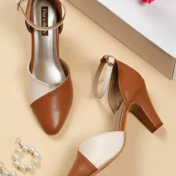 Flat N Heels Women's Brown Ankle Strap Sandals-image-29