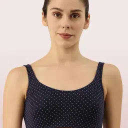 Enamor Navy & White Non Wired Non Padded Sports Bra-image-85