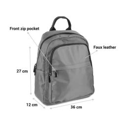 Mochi Grey Stylish Medium Backpack image 3