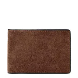 Fossil Steven Brown Solid Bi-Fold Wallet for Men-6