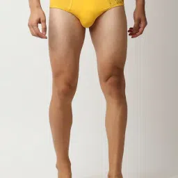 UnderJeans by Spykar Yellow Printed Briefs-picture-45