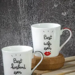 Goodhomes Multicolor Bone China Coffee Mug - Set of 2 (270ml)-11