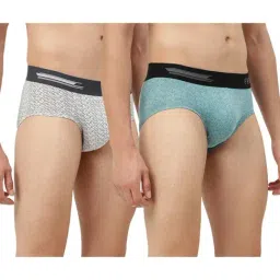 Freecultr White & Turquoise Printed Briefs - Pack of 2-picture-17