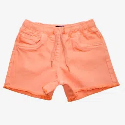 Kiddopanti Kids Peach Solid Shorts-image-101