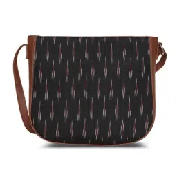 ZOUK Black Printed Small Cross Body Bag-53