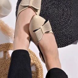 Shoetopia Kids Beige Flat Ballets-picture-26