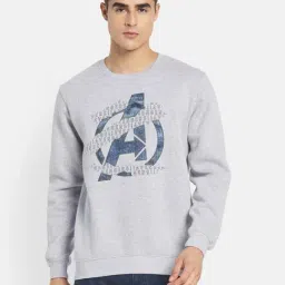 Octave Grey Round Neck Regular Fit Sweatshirt-image-46