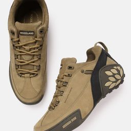 Woodland Men Leather Sneakers-image-42