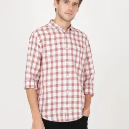 Lee Red Cotton Regular Fit Checks Shirt-picture-49