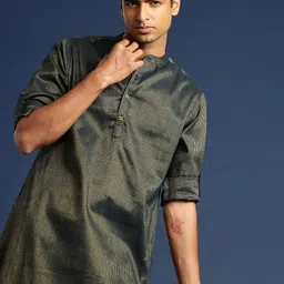 Taavi Striped Woven Legacy Kurta-image-24