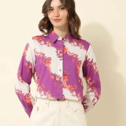 U.S. Polo Assn. Multicolor Cotton Regular Fit Floral Print Shirt-image-132
