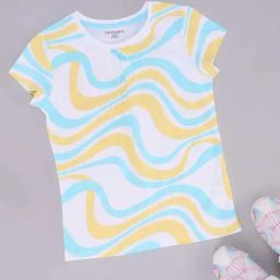 Pantaloons Junior Girls Multicolor Cotton Camouflage T-Shirts-image-86