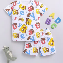 LITTLE FIGHTER Boys Printed Pure Cotton T-Shirt With Shorts-image-88