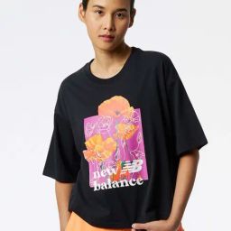 New Balance Black Cotton Printed Sports T-Shirt-image-65