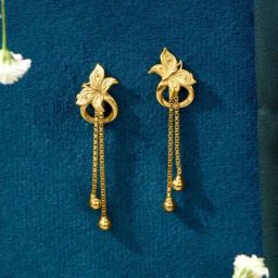 P.N.Gadgil Jewellers 22KT (916) BSI Gold forest Foliage Dangler Earring for Women-image-70