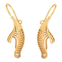 P.C. Chandra Jewellers 18KT Yellow Gold Earrings With Distinctive Bent Conical Form-image-47