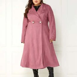 Miss Chase A+ Purple Plain Longline Jacket-28