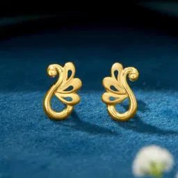 P.N.Gadgil Jewellers 22KT (916) BSI Gold Dreamy Charm Stud Earring for Women-picture-10