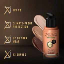 Max Factor Face Finity All Day Flawless 3 In 1 Foundation SPF 20 C82 Deep Bronze - 30 ml image 5