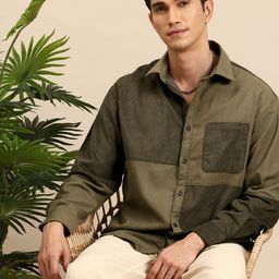 Mast & Harbour Corduroy Relaxed Fit Pure Cotton Casual Shirt-image-59