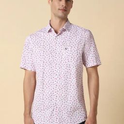 Allen Solly Pink Cotton Slim Fit Printed Shirt-image-48