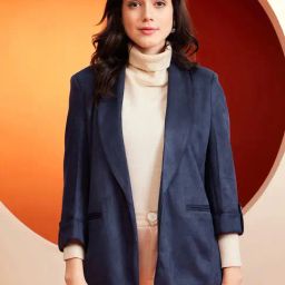 KASSUALLY Navy Regular Fit Blazer-image-52