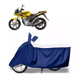 Auto Pearl Bike Cover for Honda CBF Stunner (White & Blue)-image-56