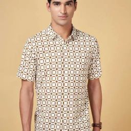 Byford by Pantaloons Off White Regular Fit Printed Shirt-picture-22