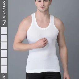 Dollar Bigboss White Cotton Regular Fit Vest - Pack Of 7-image-32