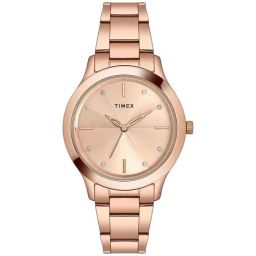 Timex Women Rose Gold Round Dial Analog Watch - TWEL98SMU07-27