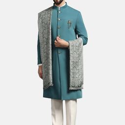 Blackberrys Self-Design Sherwani Set-image-39