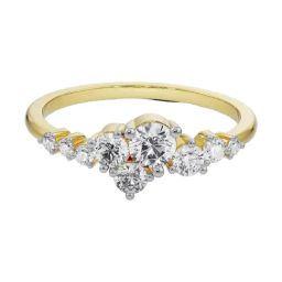 Emori 14k Yellow Gold & Diamond Artistic Flair Ring-image-74