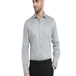 Park Avenue Green Pure Cotton Regular Fit Printed Formal Shirt-picture-44
