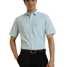 Allen Solly Blue Cotton Slim Fit Shirt-image-97